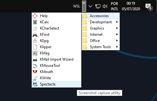 system tools menu